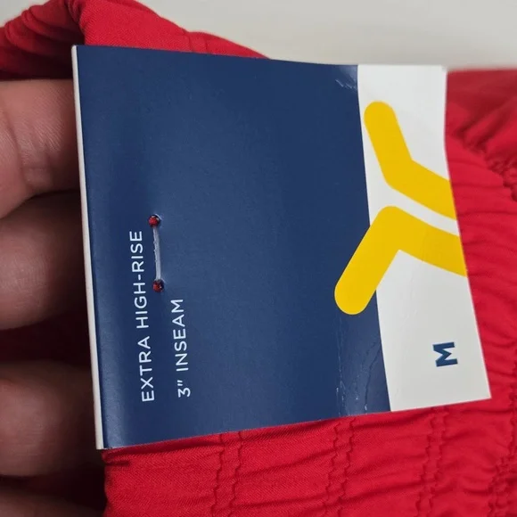 Old Navy Extra High-Rise Athletic Shorts Red 3” Inseam NWT Size M - Picture 11 of 13